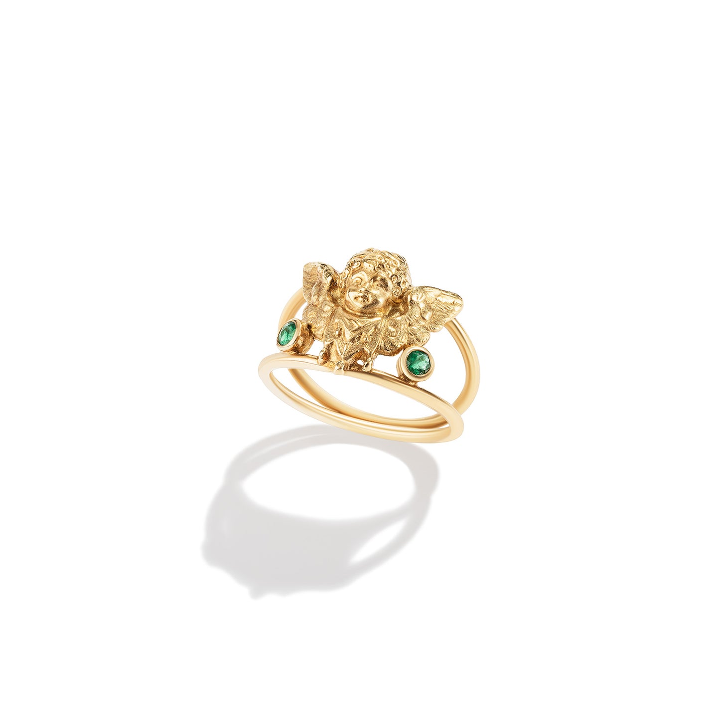 Anello Amorini Smeraldo