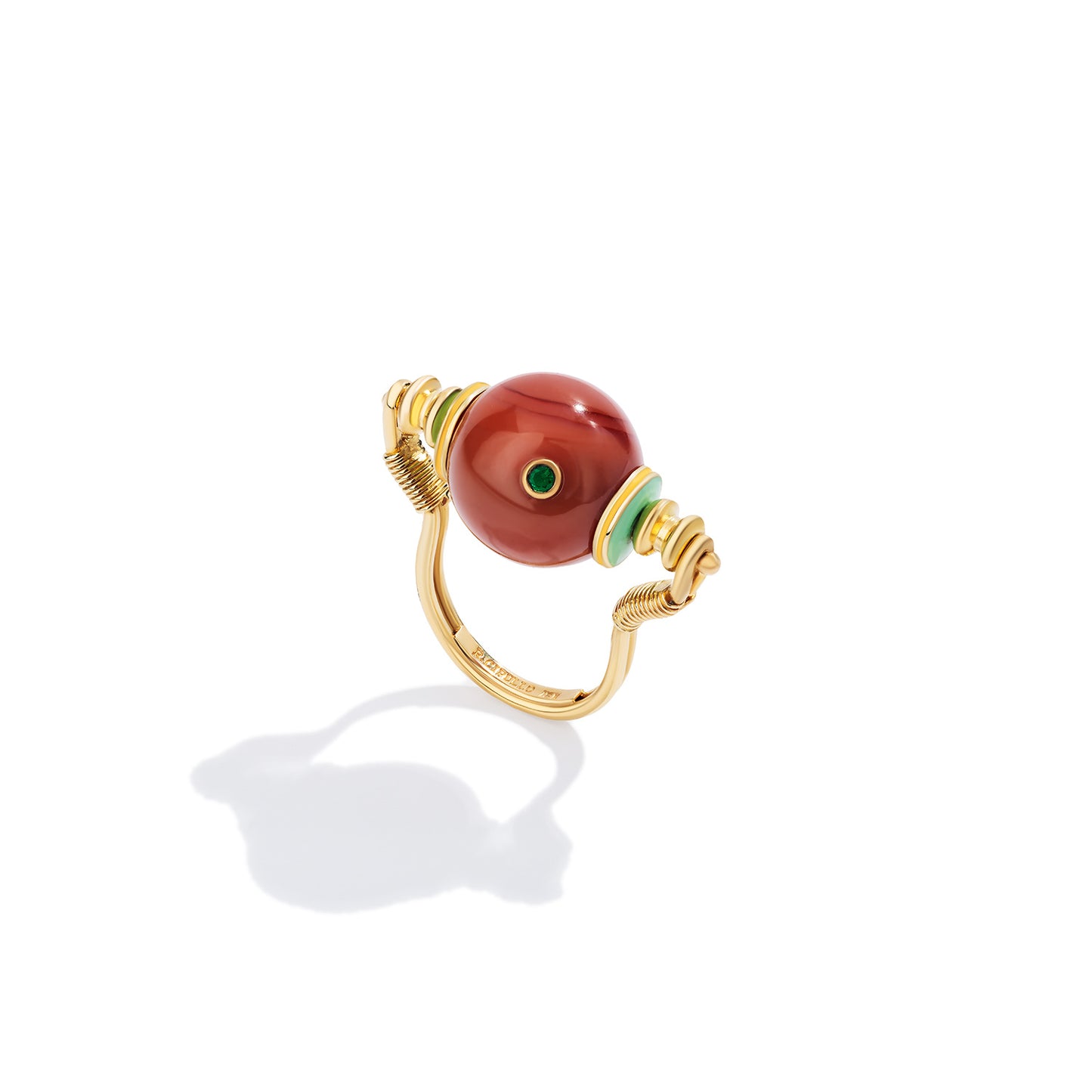 Small Carnelian Bocce Ring