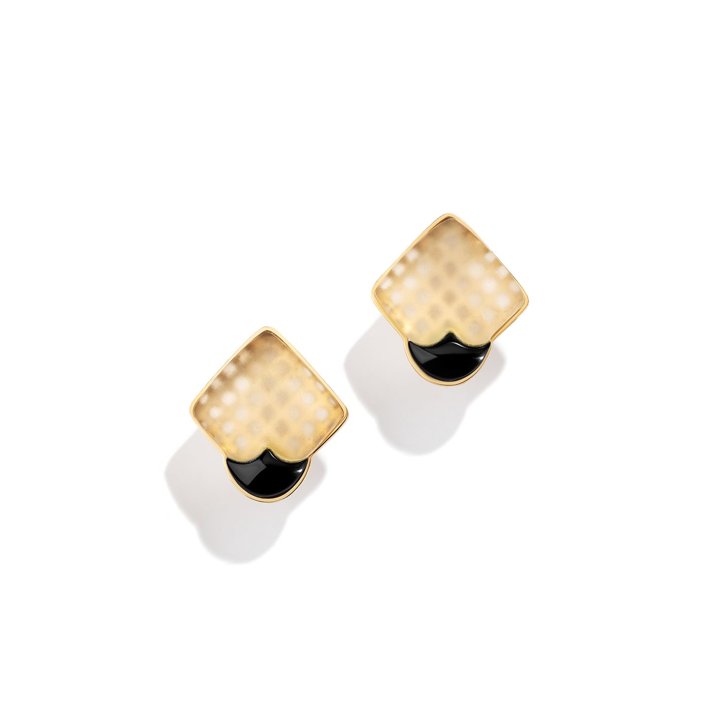 Orecchini in mosaico di cristallo di rocca