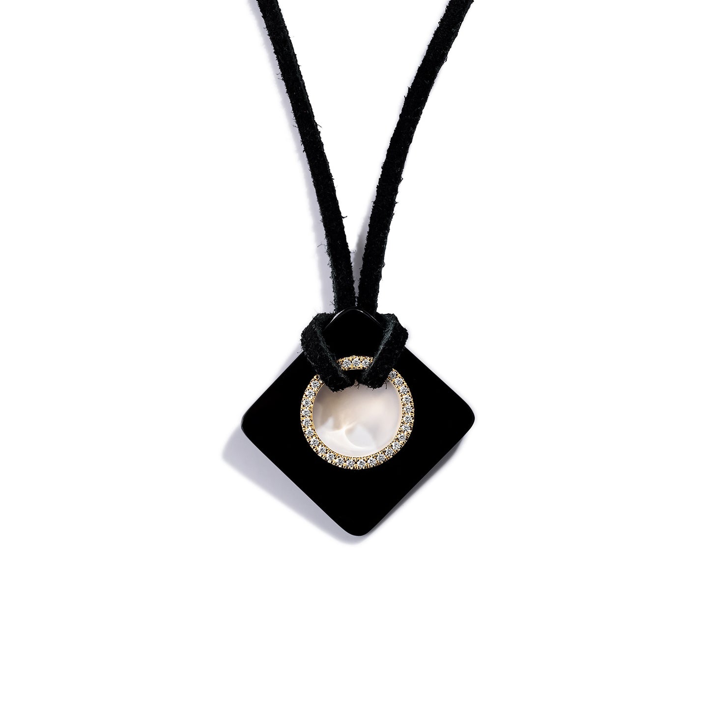 Diamond Onyx Blocco Necklace