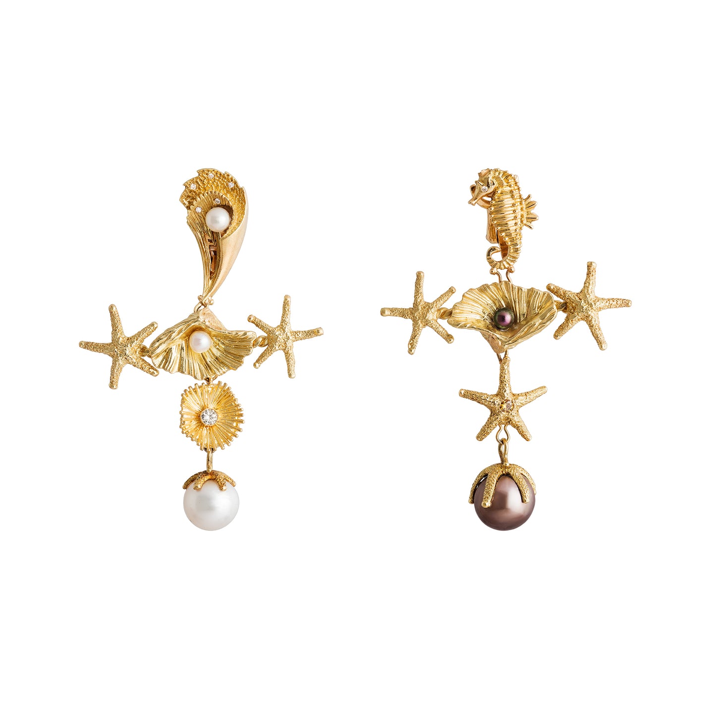 Orecchini Croce Marina Perla