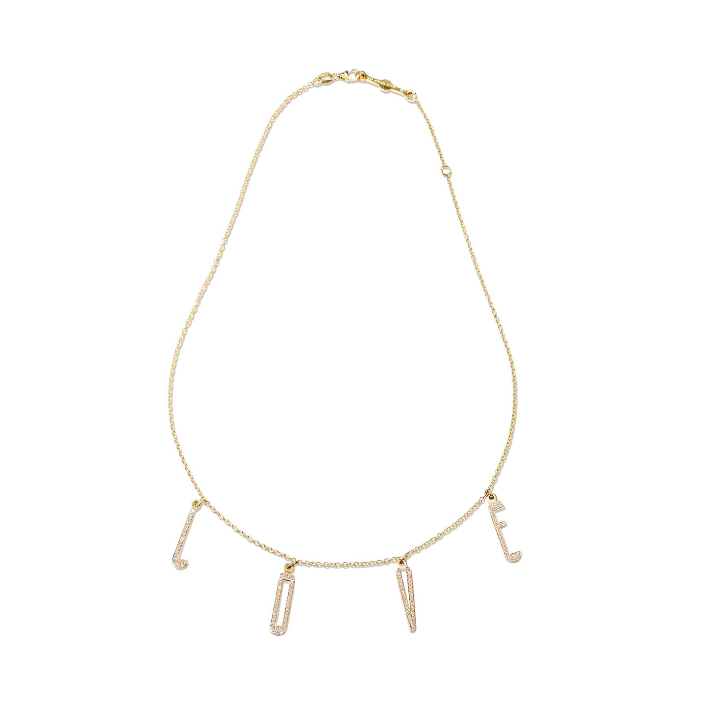 Collana con diamanti Love