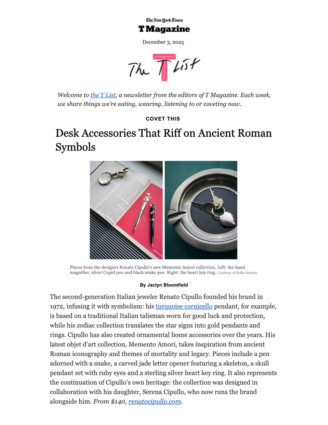 T Magazine, T List