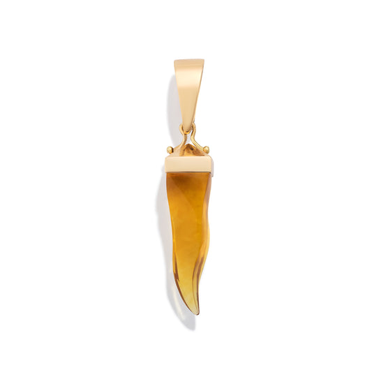 Citrine Cornicello Pendant