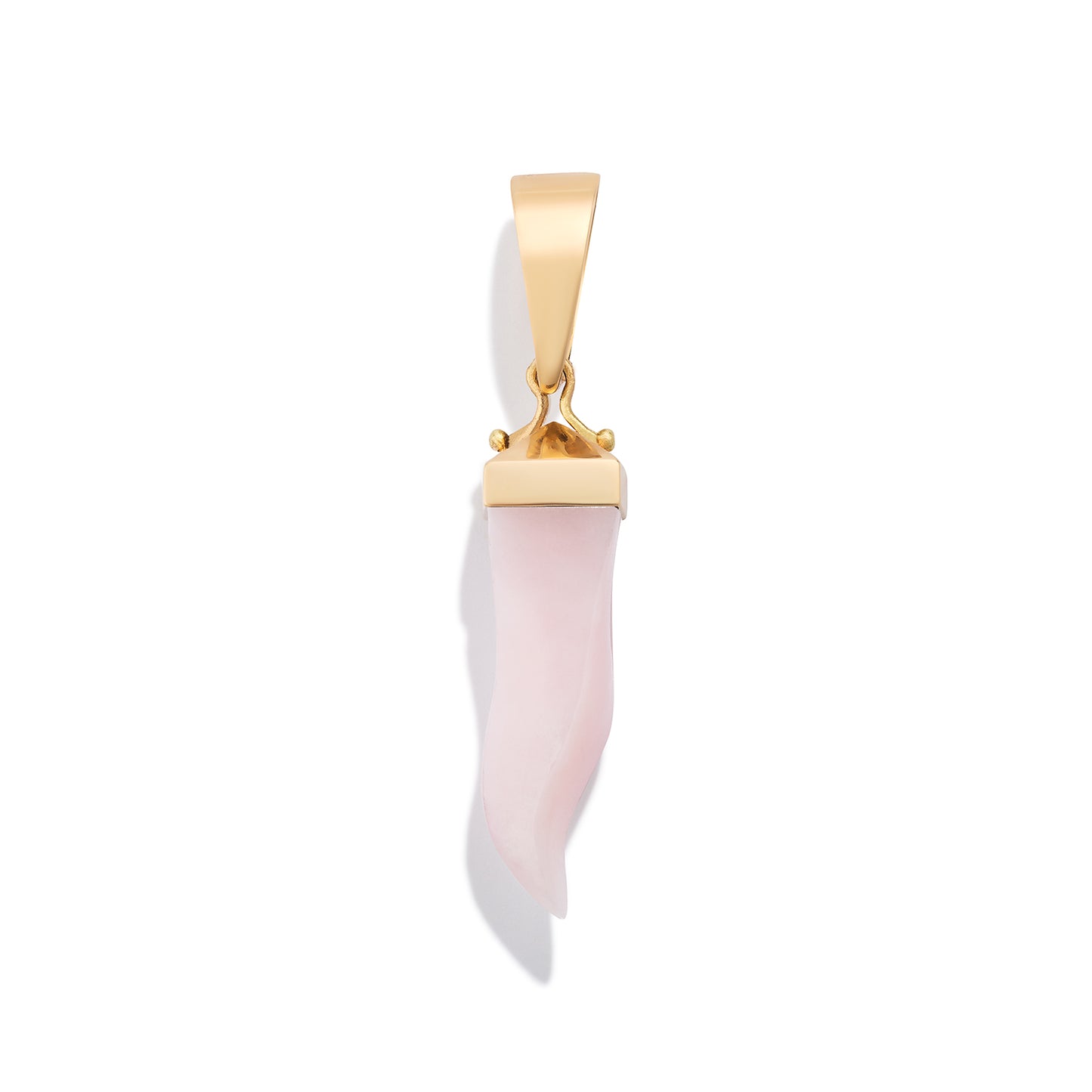 Pink Opal Cornicello Pendant