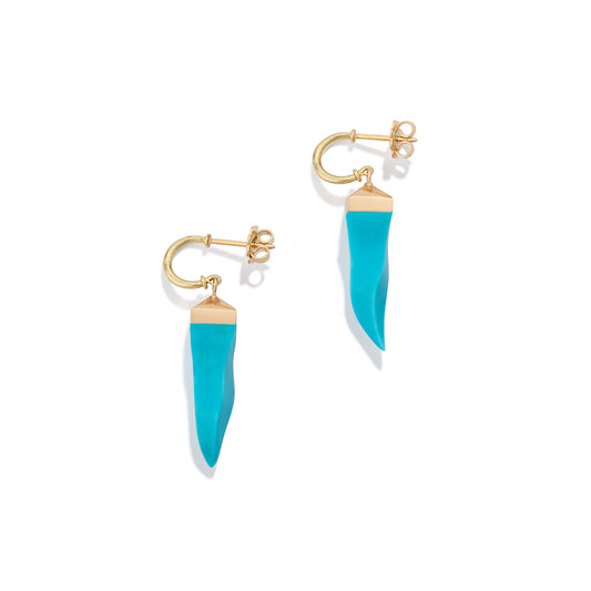 Turquoise Cornicello Earrings