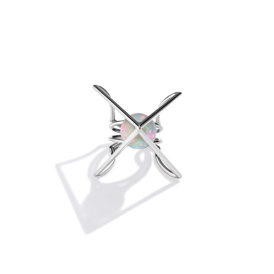 Opal Pyramid Ring