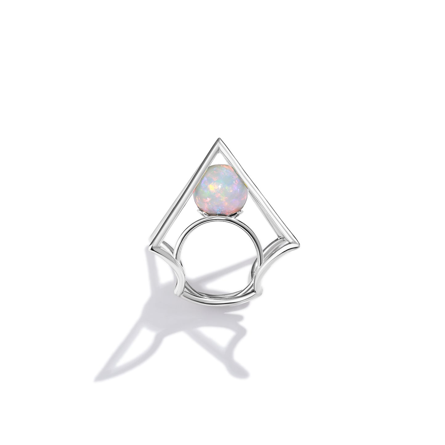 Anello piramide opale 