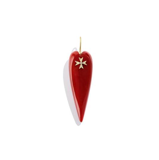 Carnelian Cross Your Heart Pendant