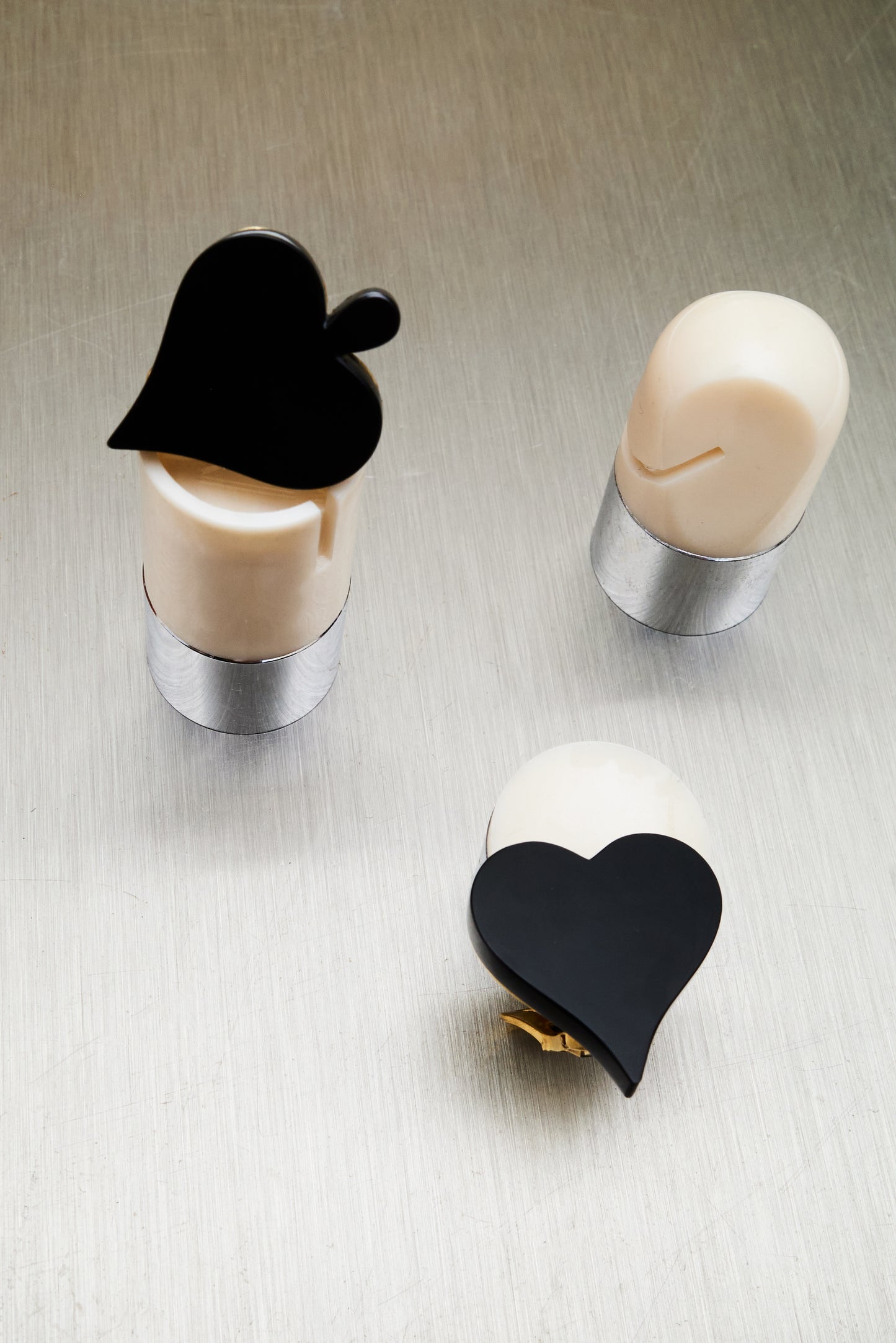 Onyx Heart Card Earrings