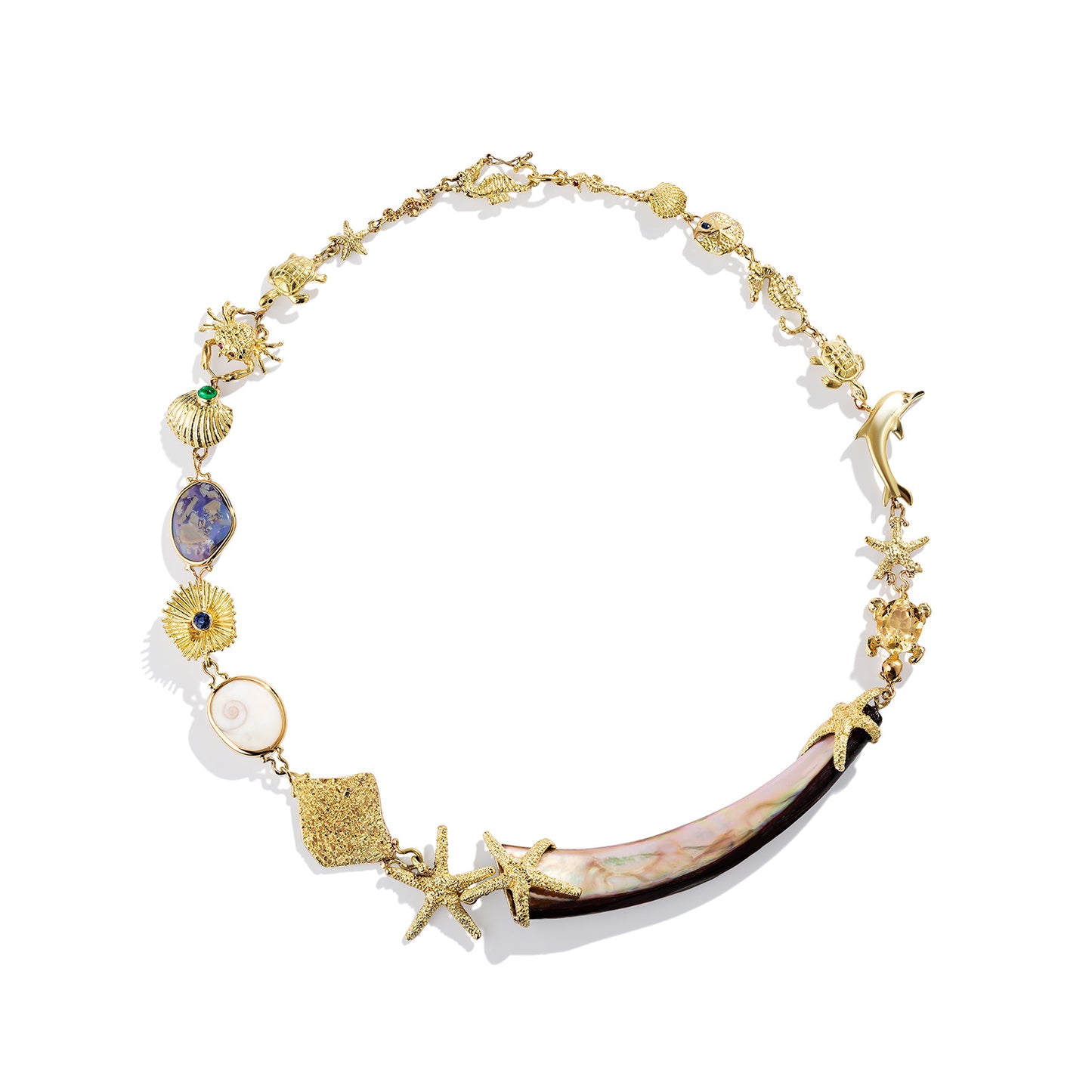 Mother of Pearl Return to the Sea Garland Necklace