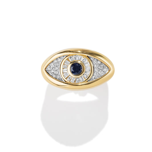 Sapphire Eye on the Right Hand Ring