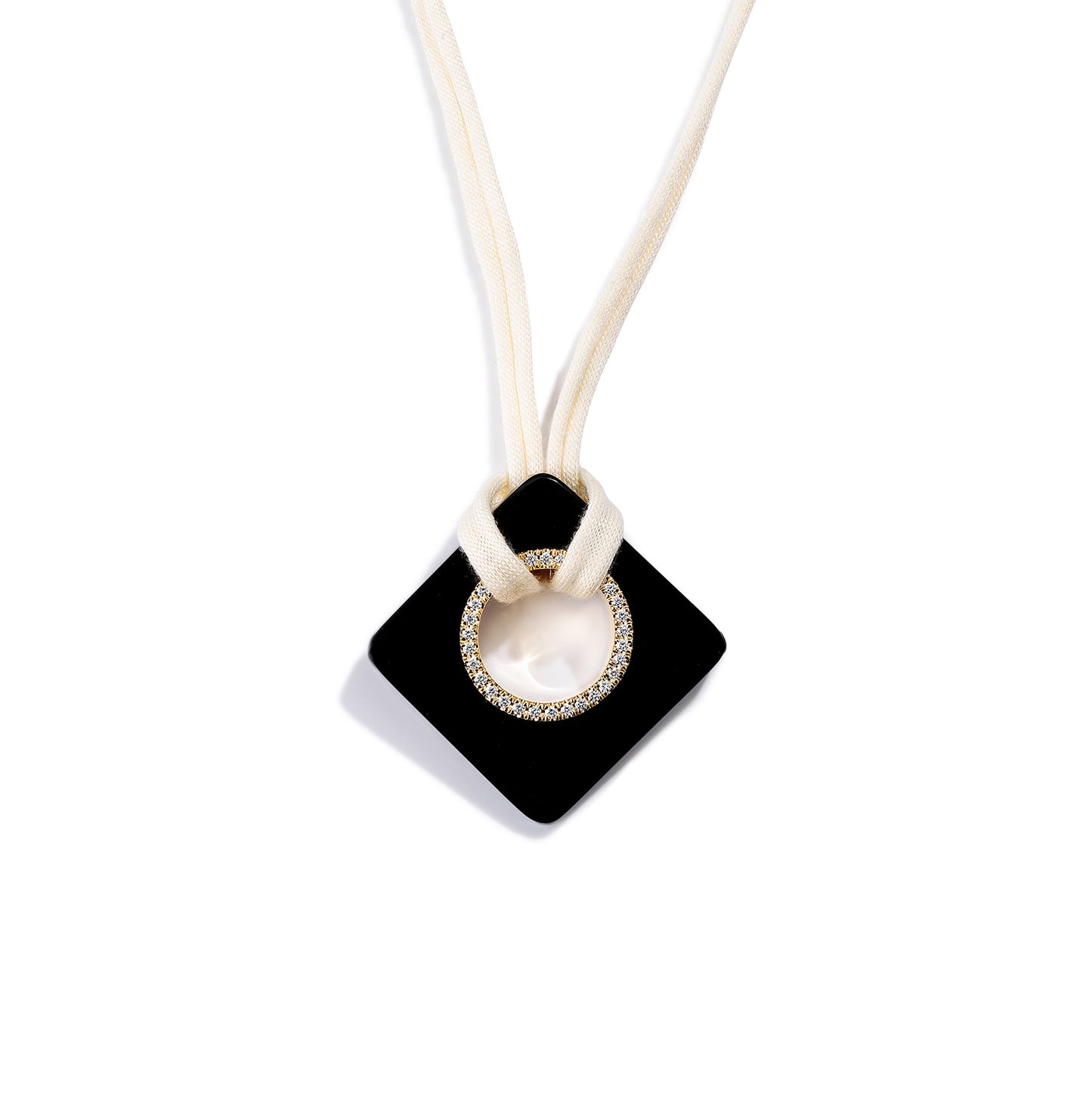 Diamond Onyx Blocco Necklace