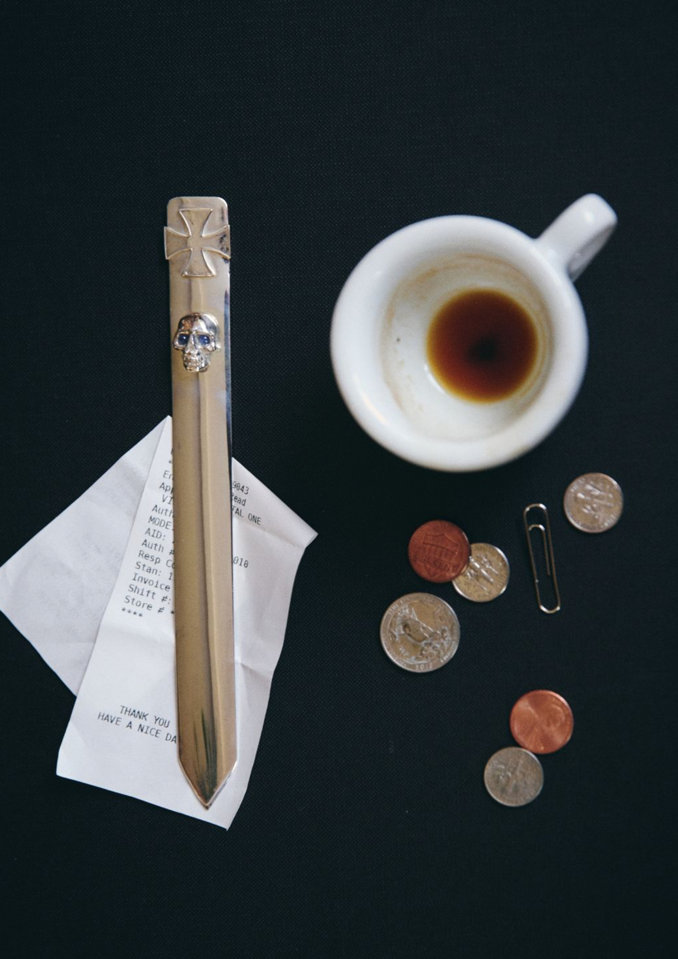 Sapphire Skull Letter Opener